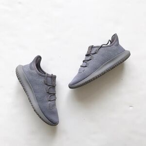 Adidas gray silver sparkle tubular sneakers VGUC size 1 youth